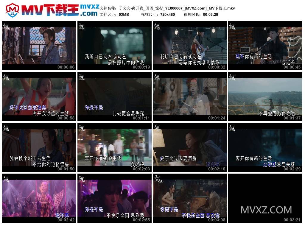 于文文-离开我_国语_流行_YE800087